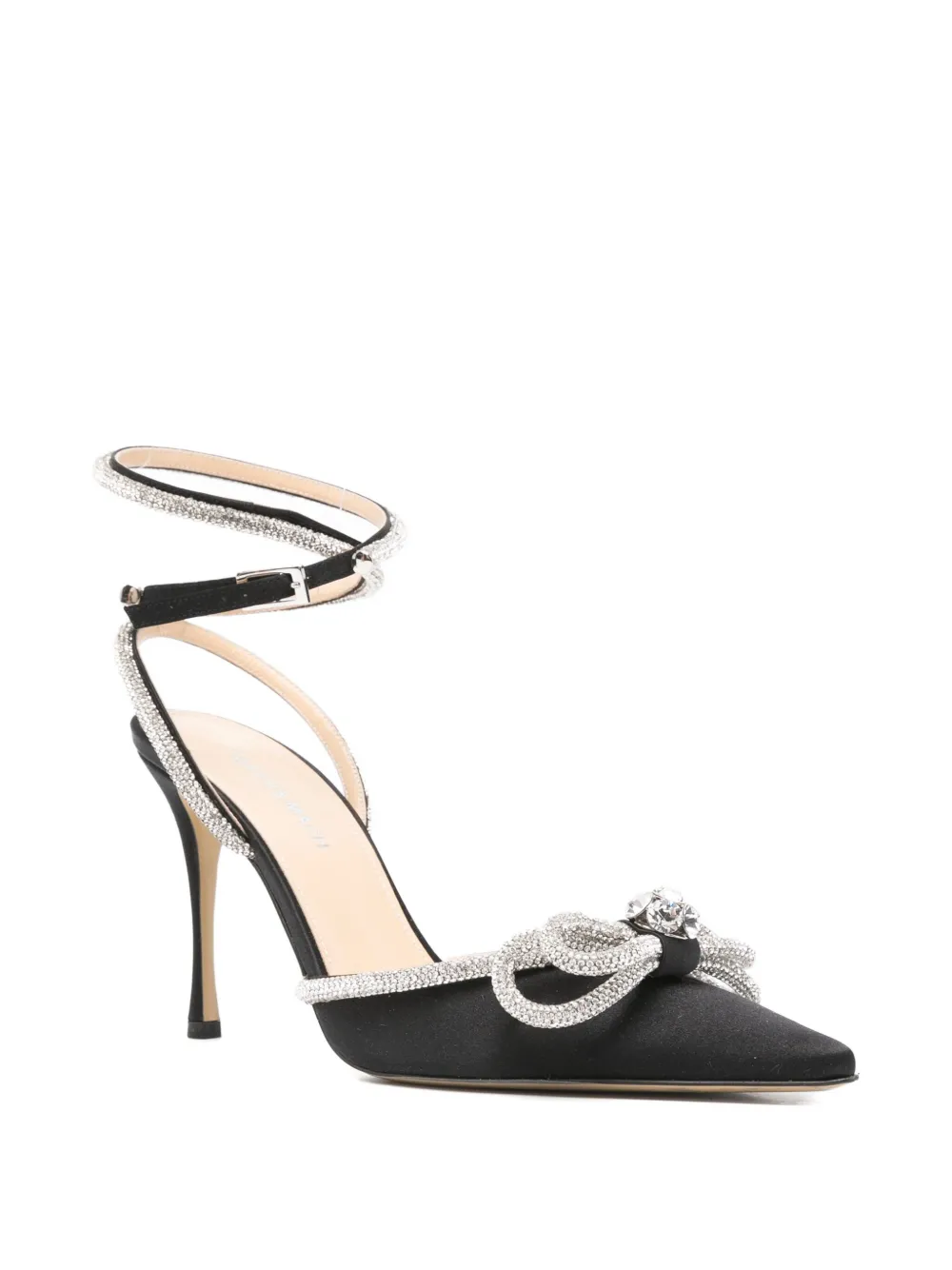 MACH & MACH 100mm crystal-embellished pumps Black