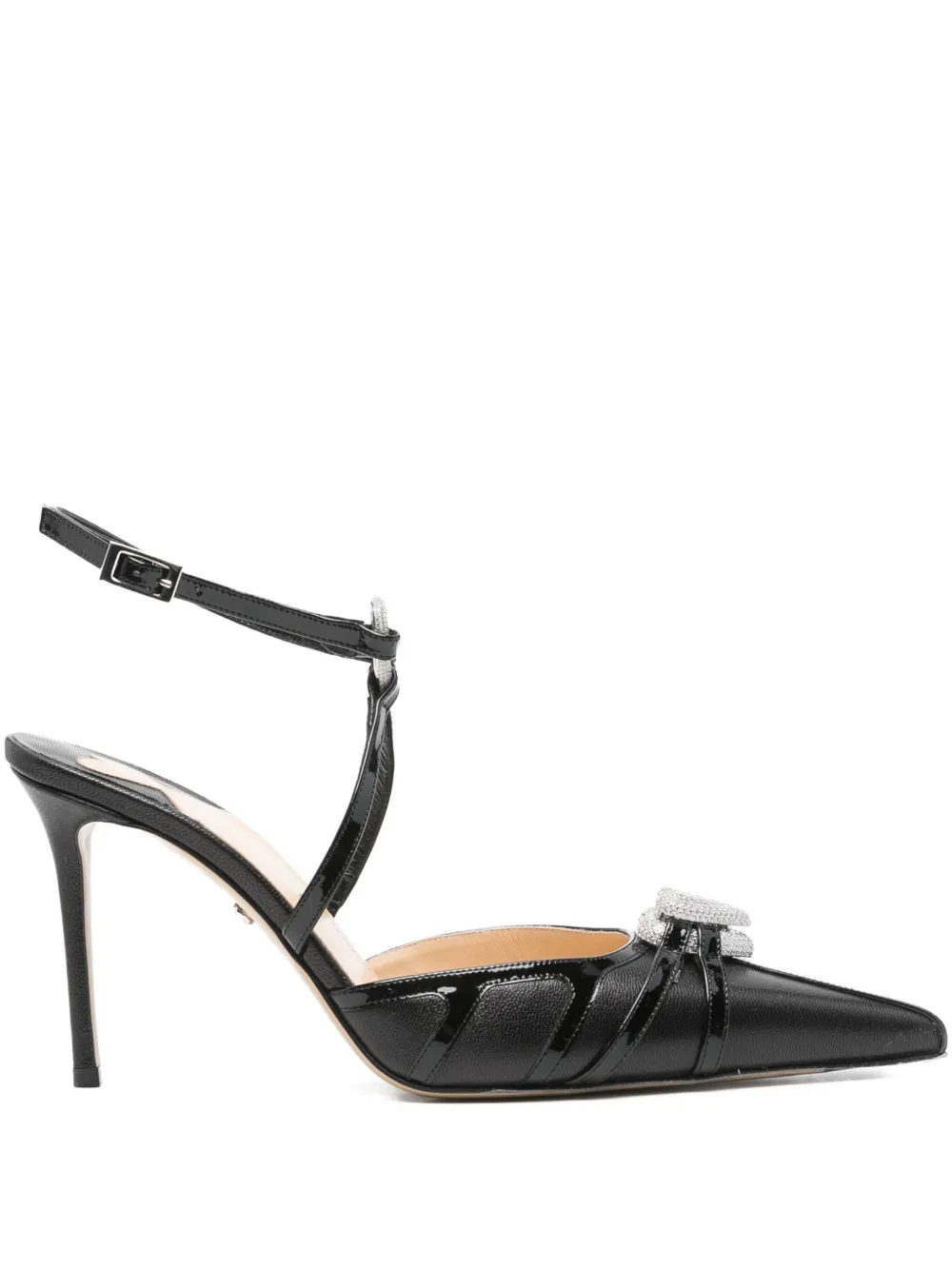 MACH & MACH 100mm heart-embellished pumps Black