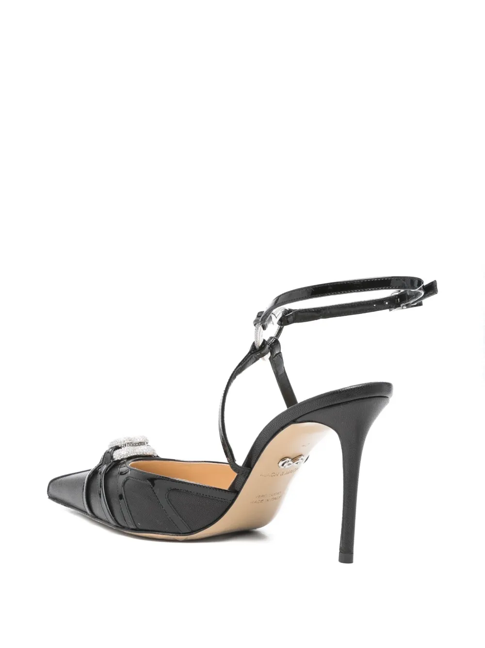 MACH 
MACH 100mm heart-embellished pumps Black