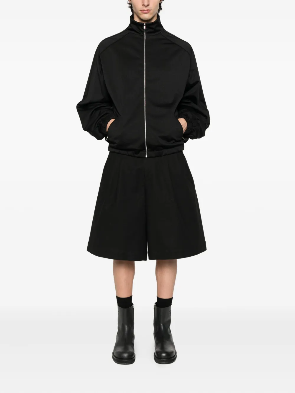 Jil Sander zip-up sweatshirt Zwart