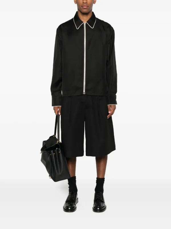 Jil Sander ジップ　シャツ Jil Sander ジップ シャツ | ブラック | FARFETCH JP