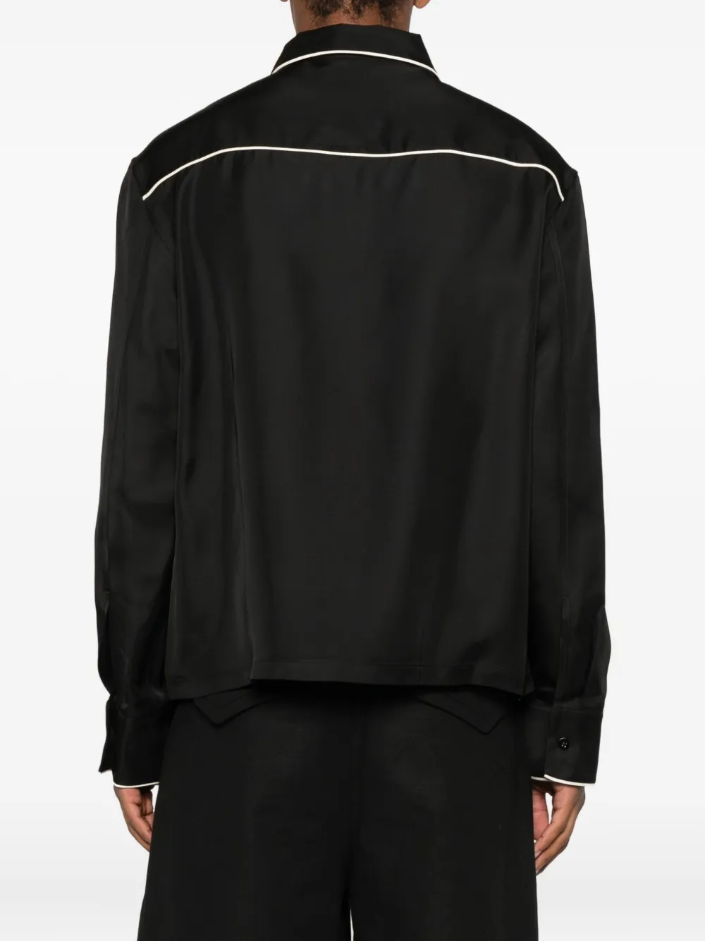 Jil Sander zip-front shirt Zwart