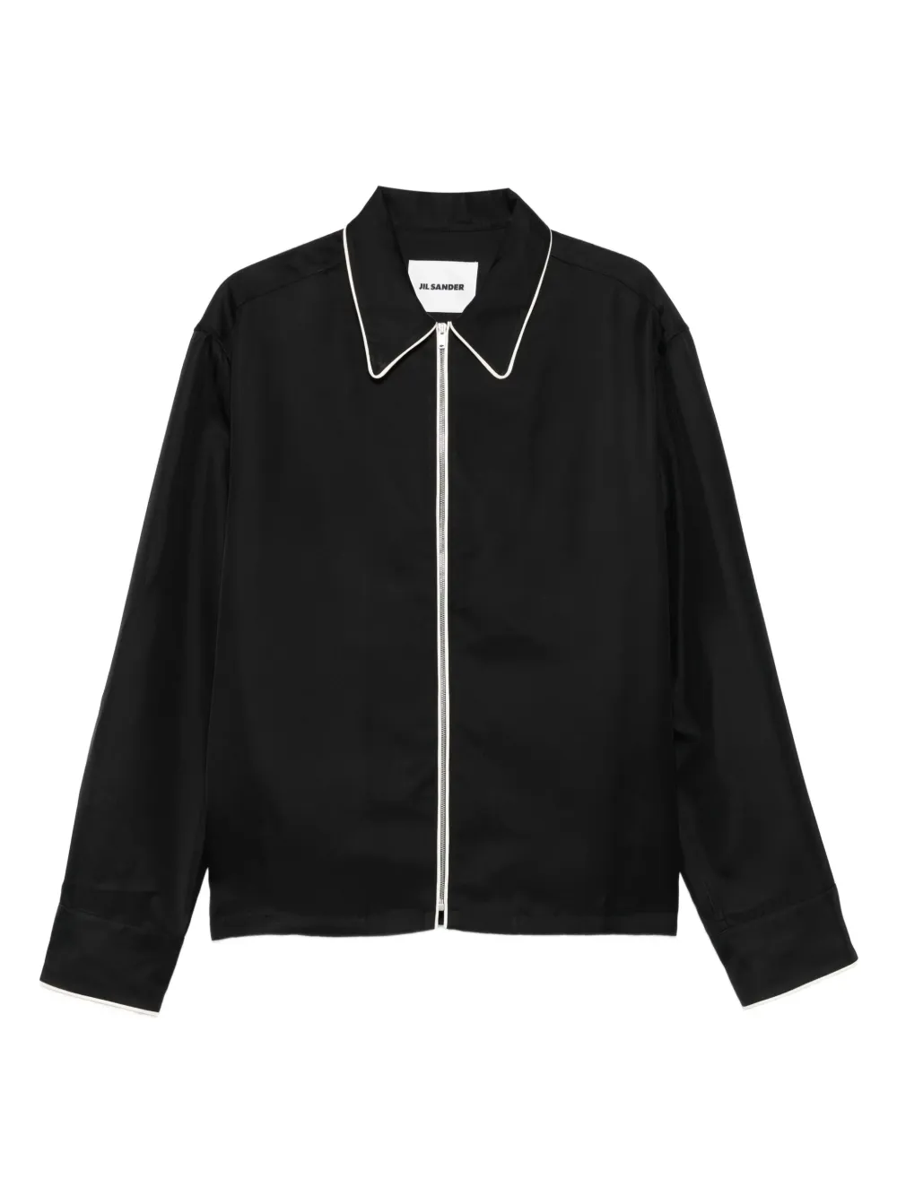 Jil Sander zip-front shirt - ブラック Jil Sander zip-front shirt - ブラック