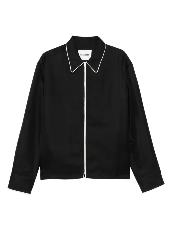 JIL SANDER シャツ Jil Sander ジップ シャツ | ブラック | FARFETCH JP