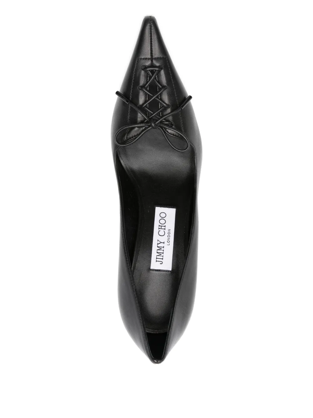 Jimmy Choo 95mm Scarlett lace-up pointed-toe pumps Black