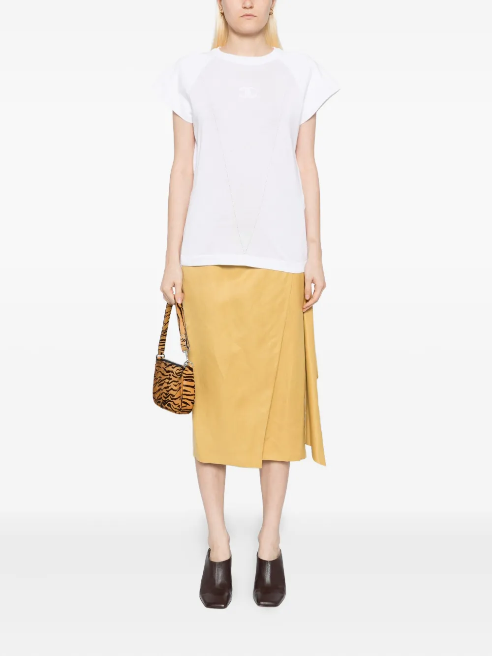 Pre-owned Chanel 1990-2000s Short-sleeved Top In White