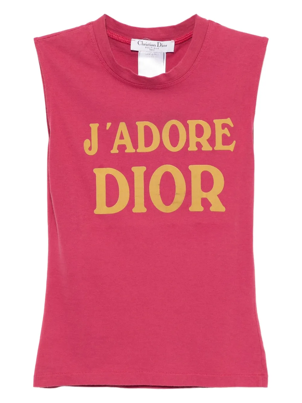 Pre-owned Dior 2002 Logo Vest In Pink