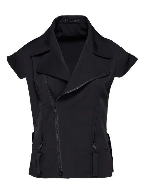 Y's short-sleeves zip-front jacket