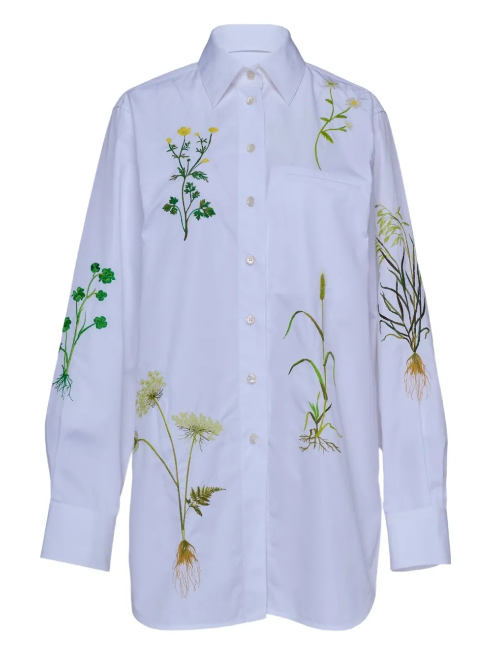 Stella McCartney floral-print shirt - ホワイト Stella McCartney floral-print shirt - ホワイト