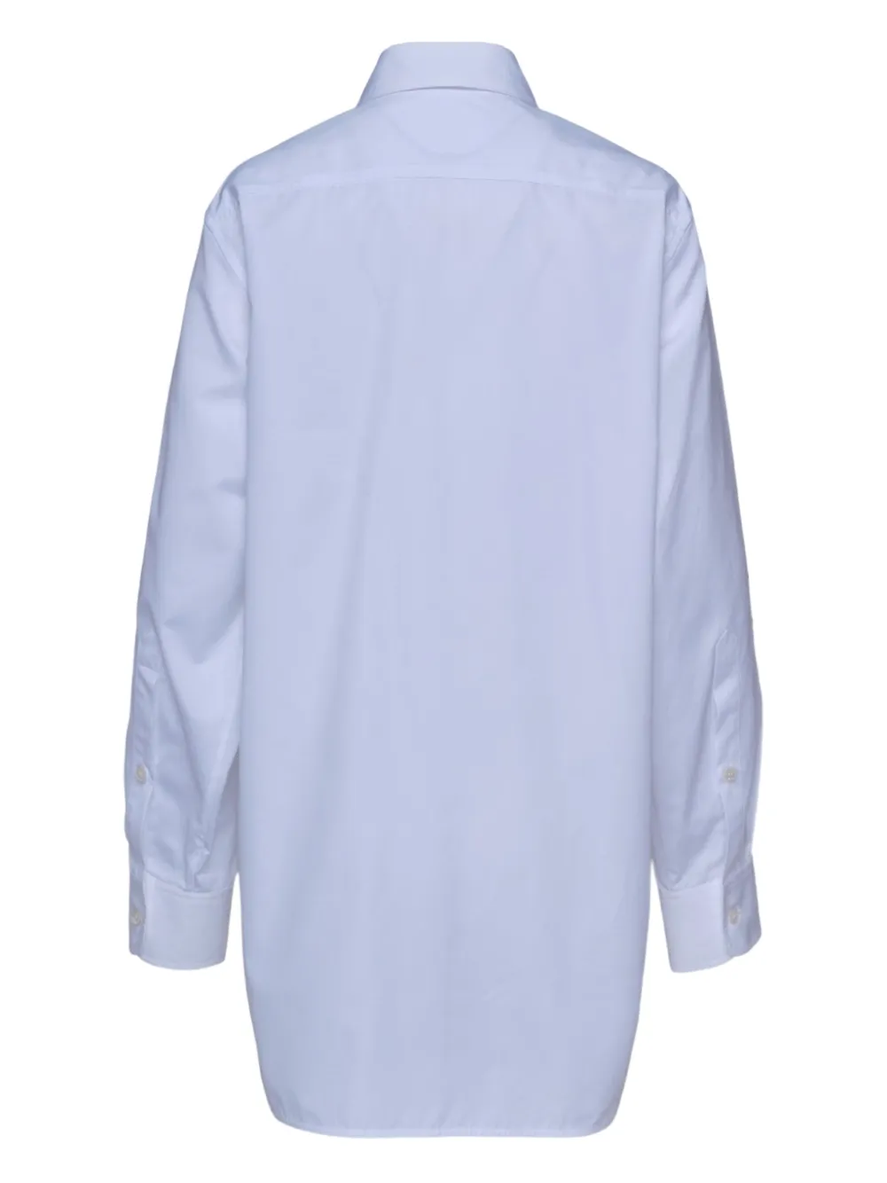 Stella Mccartney Womens Pure White Embroidered Welt-pocket Cotton-poplin Shirt In White