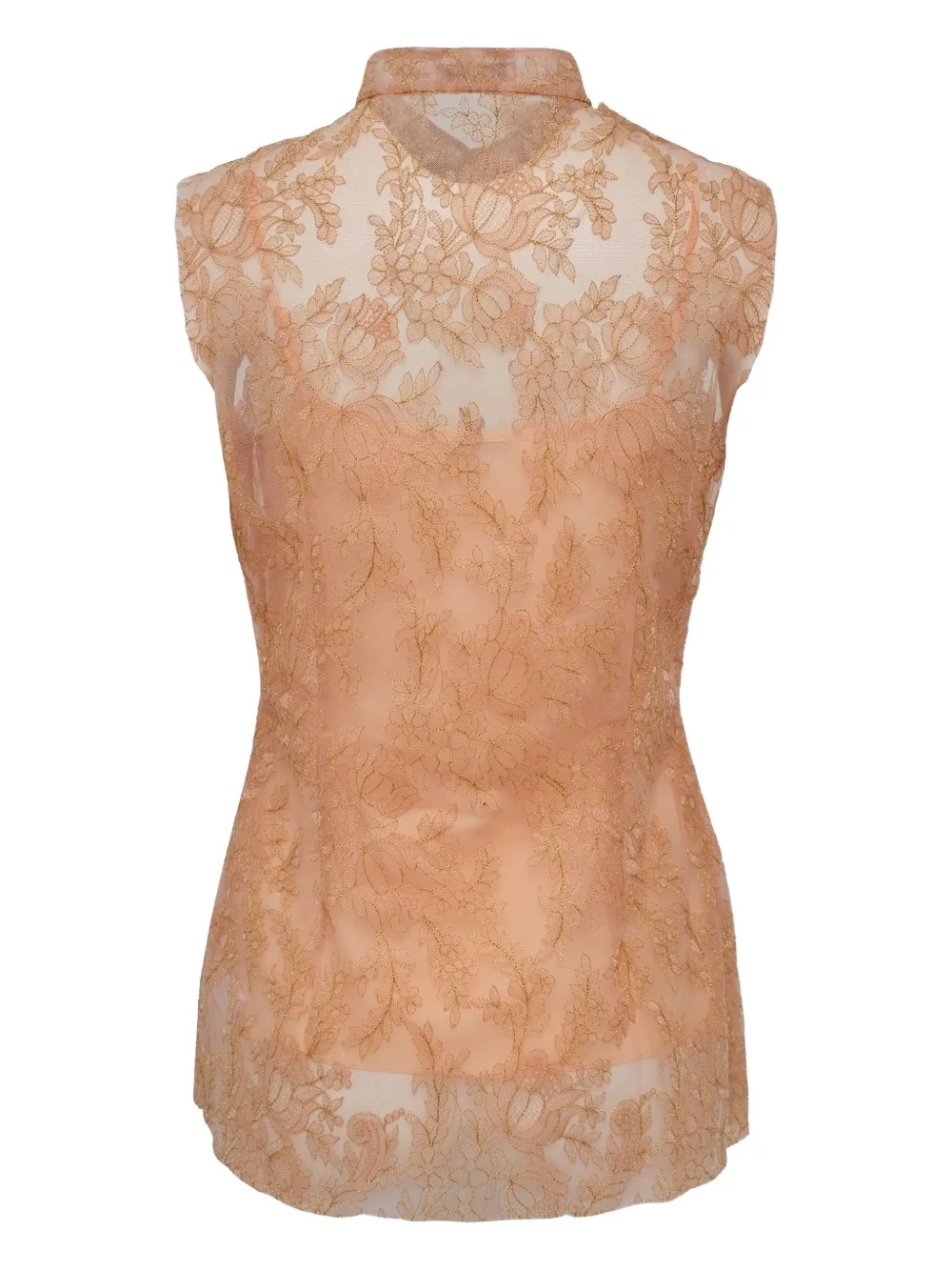 ERDEM ruffled lace top Oranje