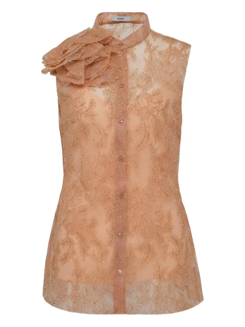 ERDEM ruffled lace top