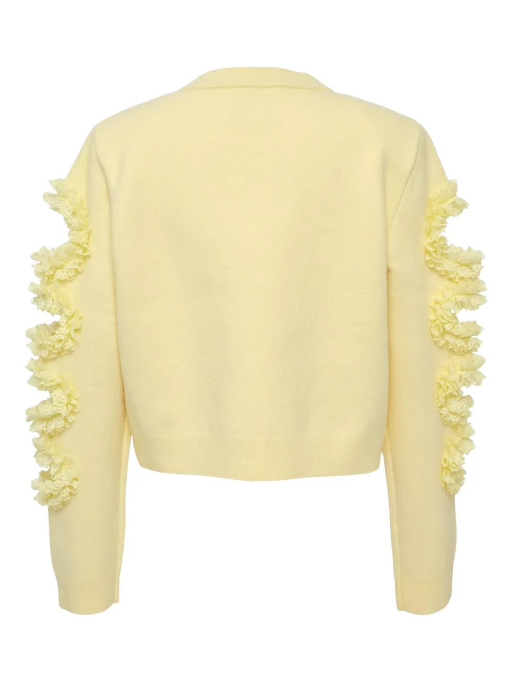 Ruffled-Details Long-Sleeve Sweater