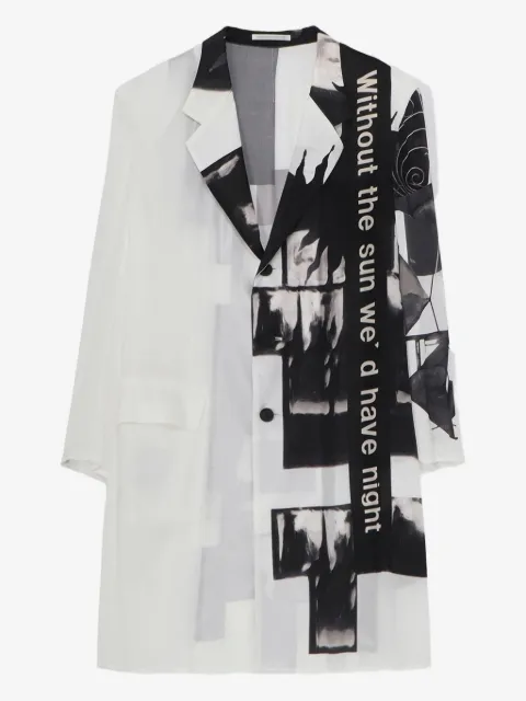 Yohji Yamamoto abstract-print coat