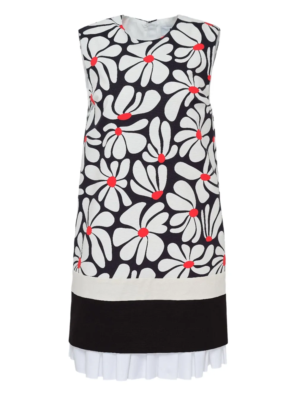 Msgm Floral-print Sleeveless Mini Dress In Multi