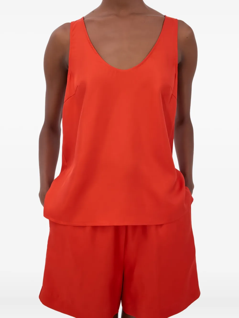 Paloma Wool Mouwloze top met diepe ronde hals Rood