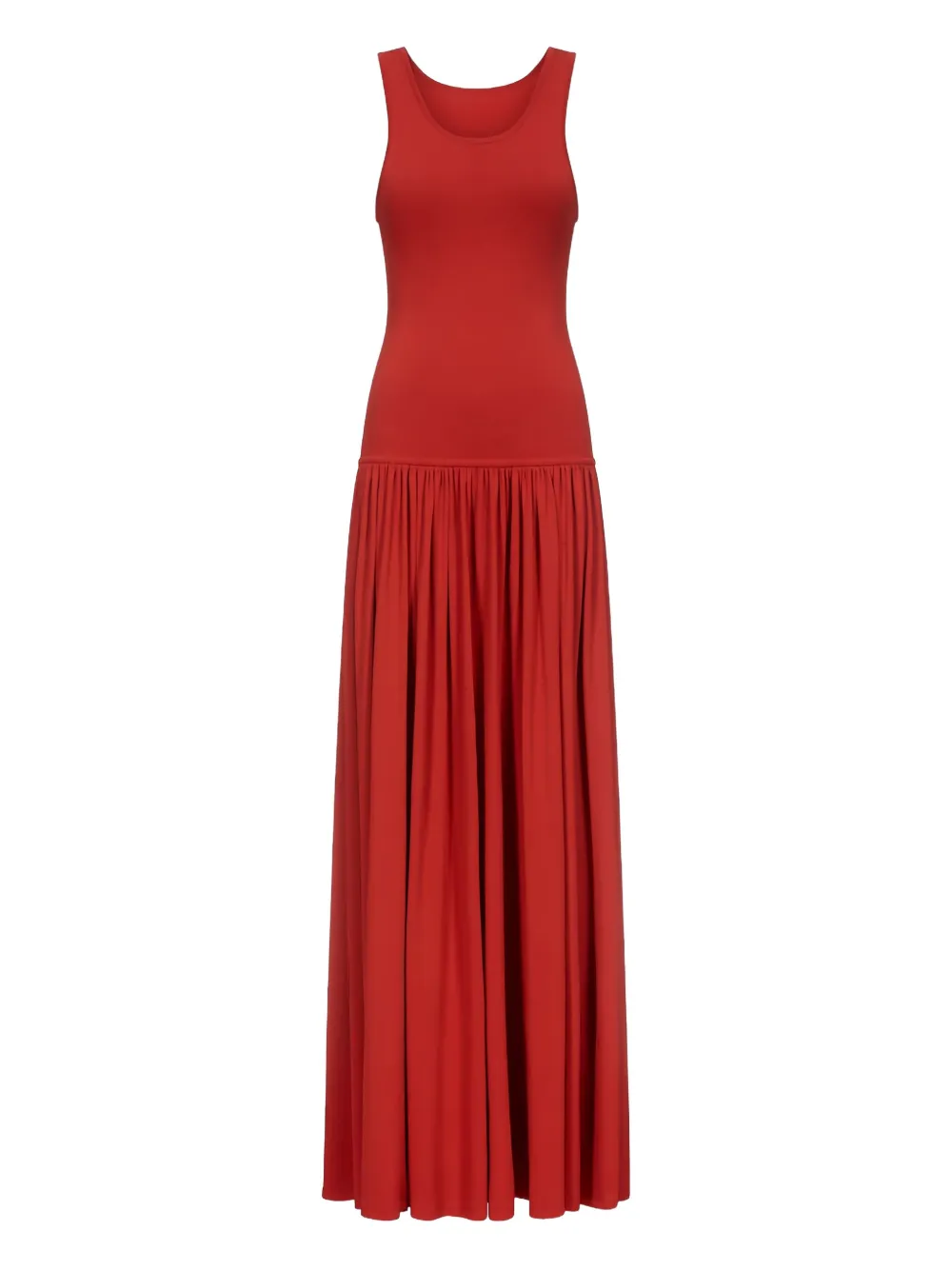 Paloma Wool gathered-waist sleeveless dress Rood
