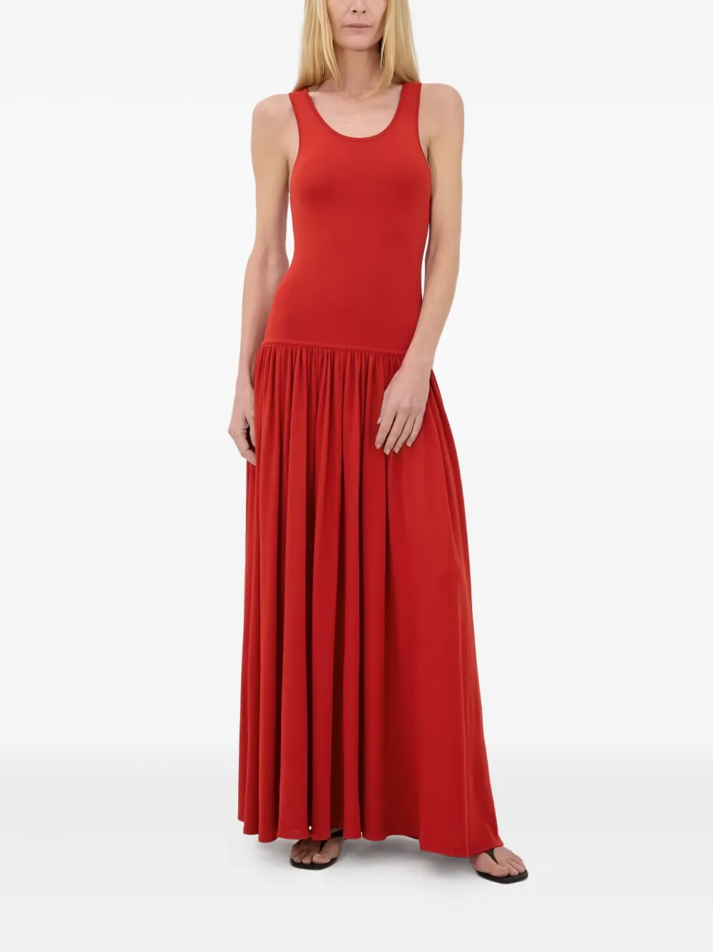 Paloma Wool gathered-waist sleeveless dress - Rood