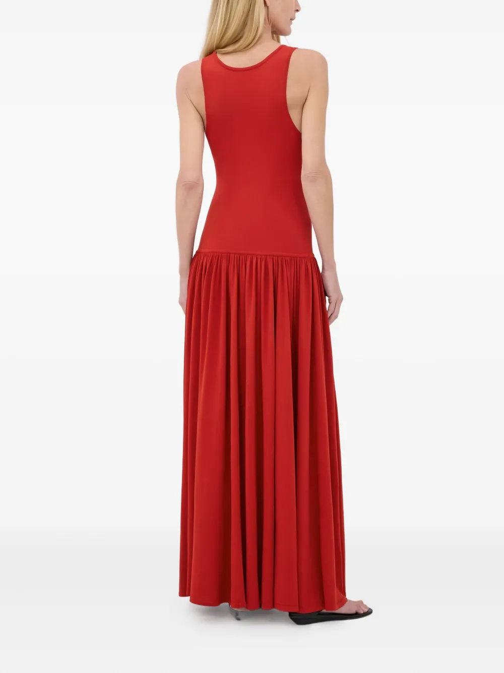 Paloma Wool gathered-waist sleeveless dress Rood