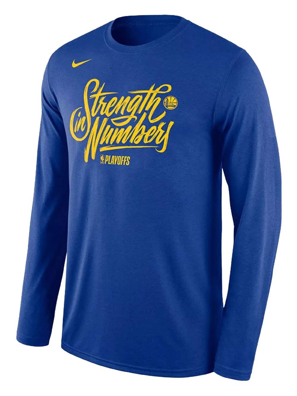 Nike NBA GSW "Blue-Playoffs Strength In Numbers" T-shirt Blauw