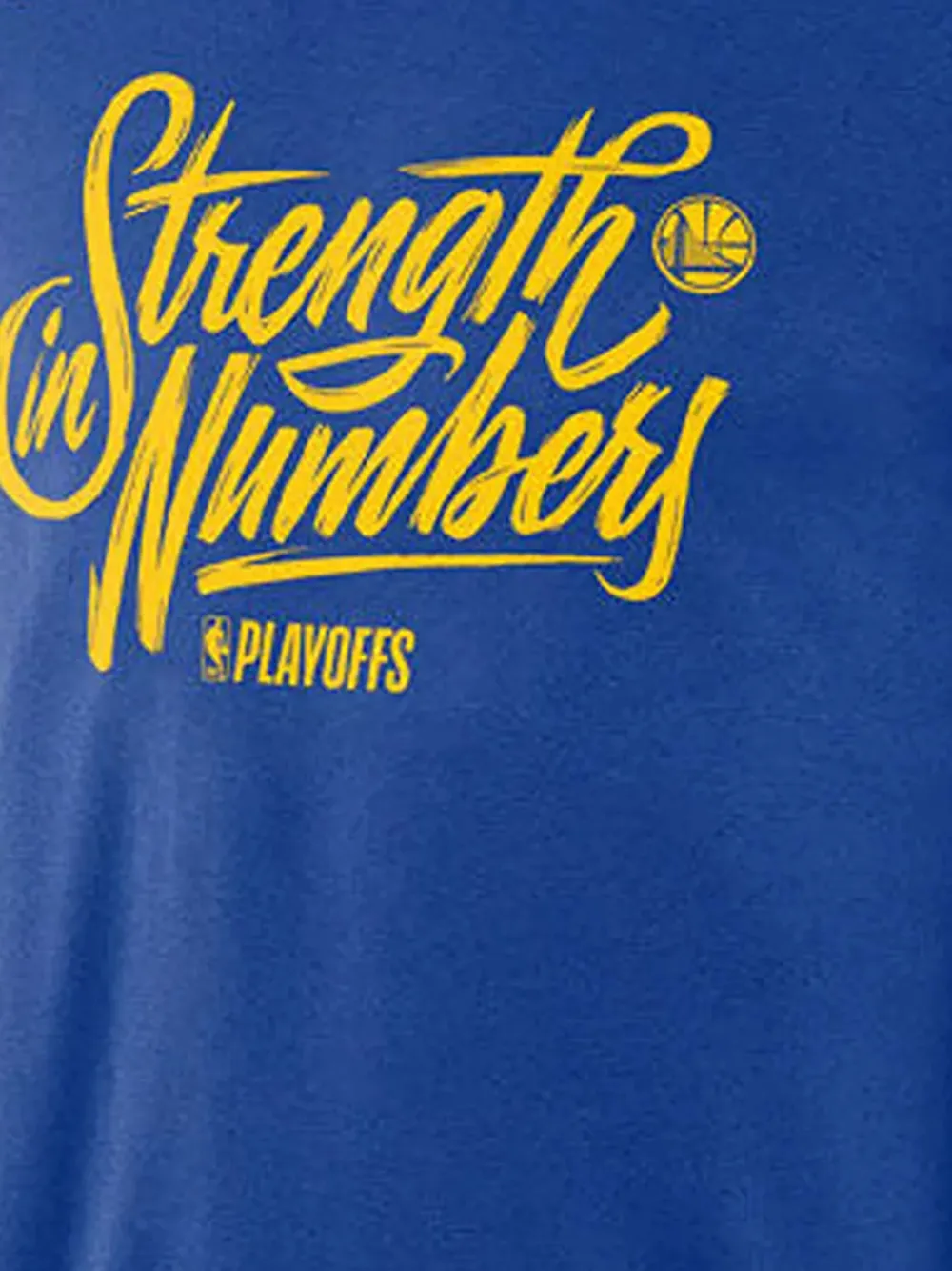 Nike NBA GSW "Blue-Playoffs Strength In Numbers" T-shirt Blauw