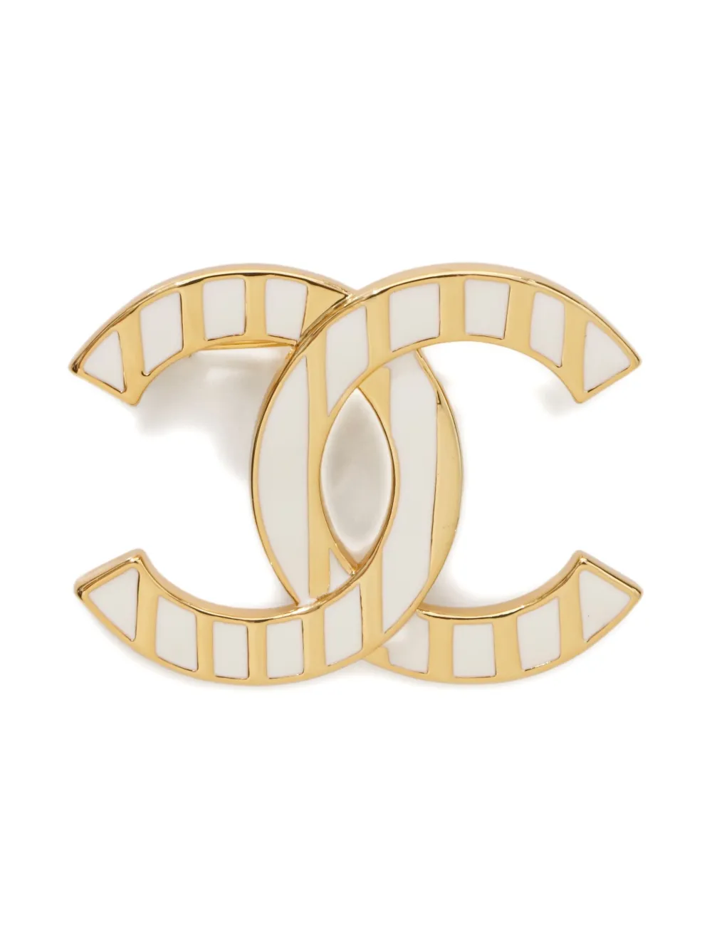 CHANEL Pre-Owned 2023 CC-mark brooch - ゴールドトーン CHANEL Pre-Owned 2023 CC-mark brooch - ゴールドトーン