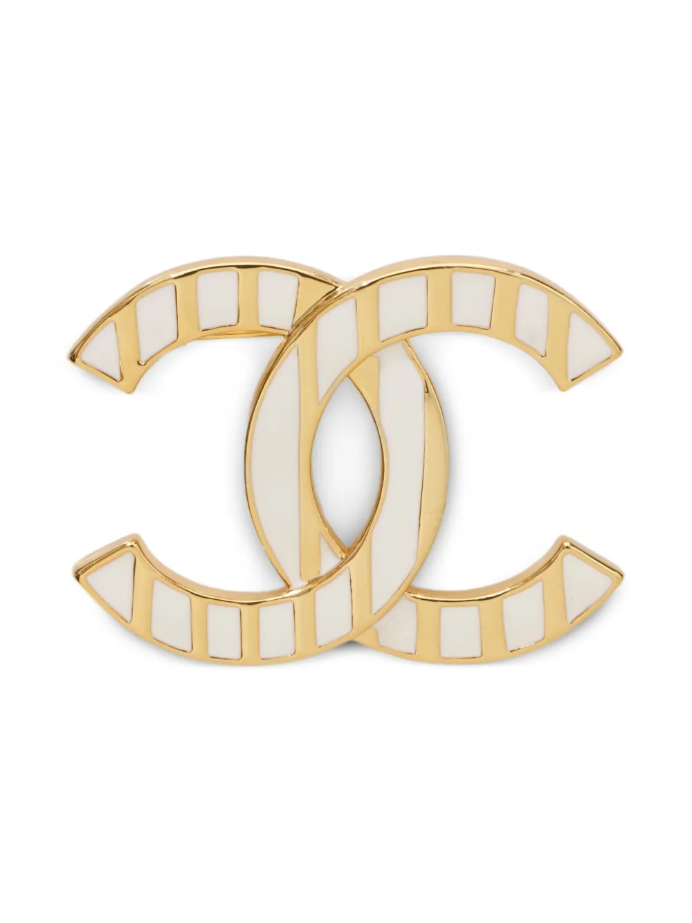 CHANEL Pre-Owned 2023 CC-mark brooch | Gold | Image 1