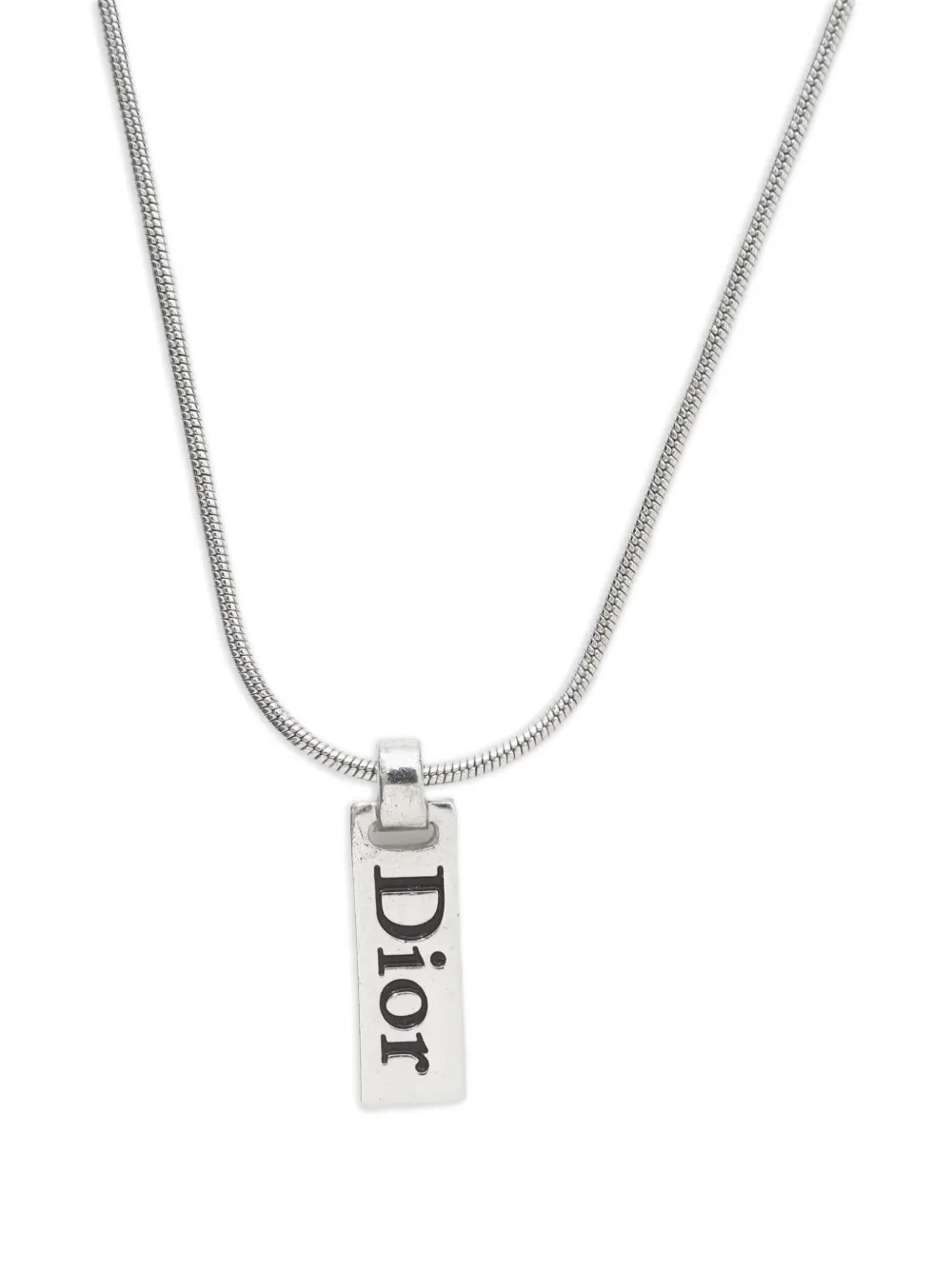 Christian Dior Pre-Owned 1990-2000s logo plate necklace | Pre-Owned | Image 2
