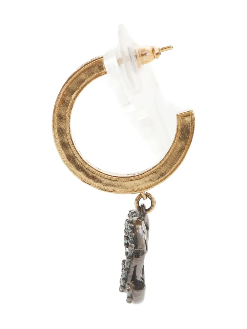 CHANEL Pre-Owned 2020 rhinestone-embellished CC-Mark hoop earrings | Pre-Owned | Image 2