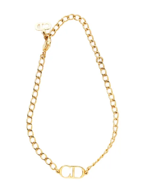 Christian Dior Pre-Owned سوار سلسلة بشعار CD من عقد التسعينيات-الألفينيات