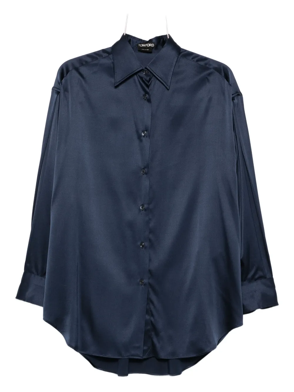 TOM FORD silk-blend shirt - Blu