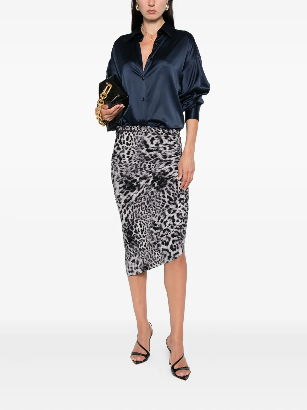 TOM FORD Blouse van zijdemix Blauw