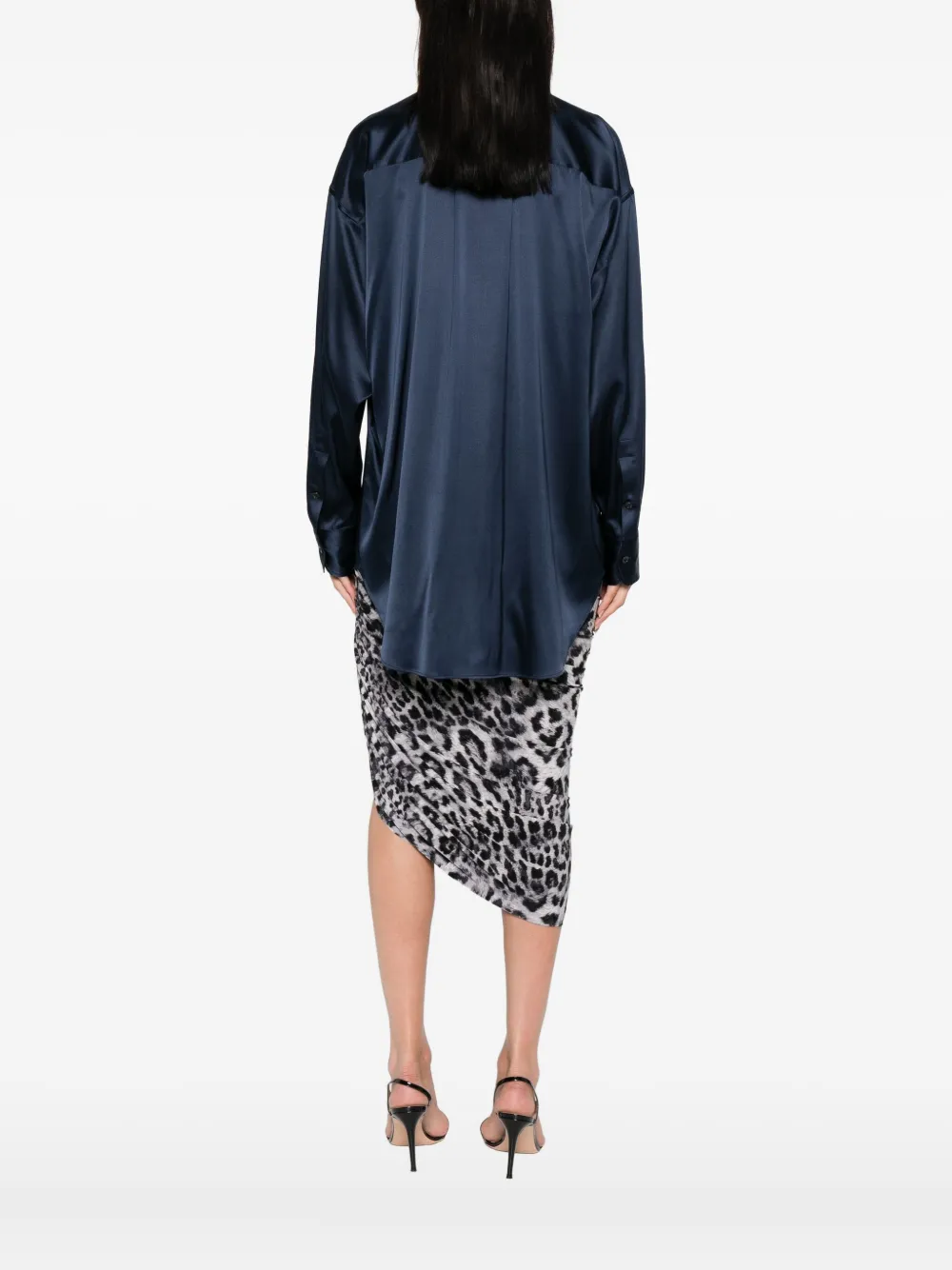 TOM FORD Blouse van zijdemix Blauw