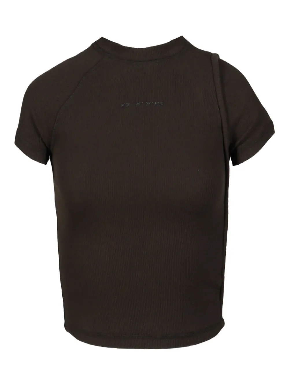 Ottolinger ribbed short-sleeved T-shirt Zwart