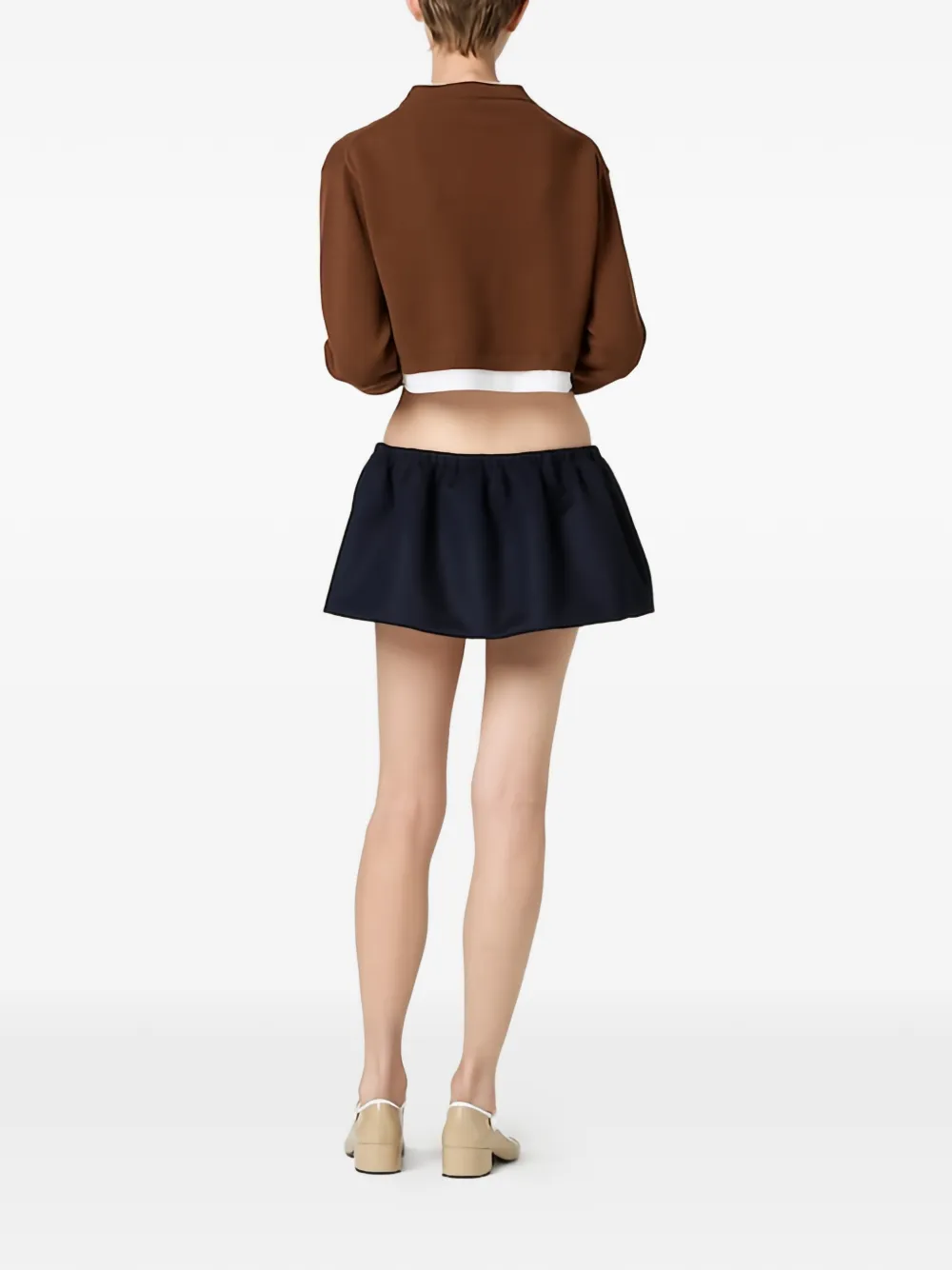  Miu Miu Pull Crop - Marron 