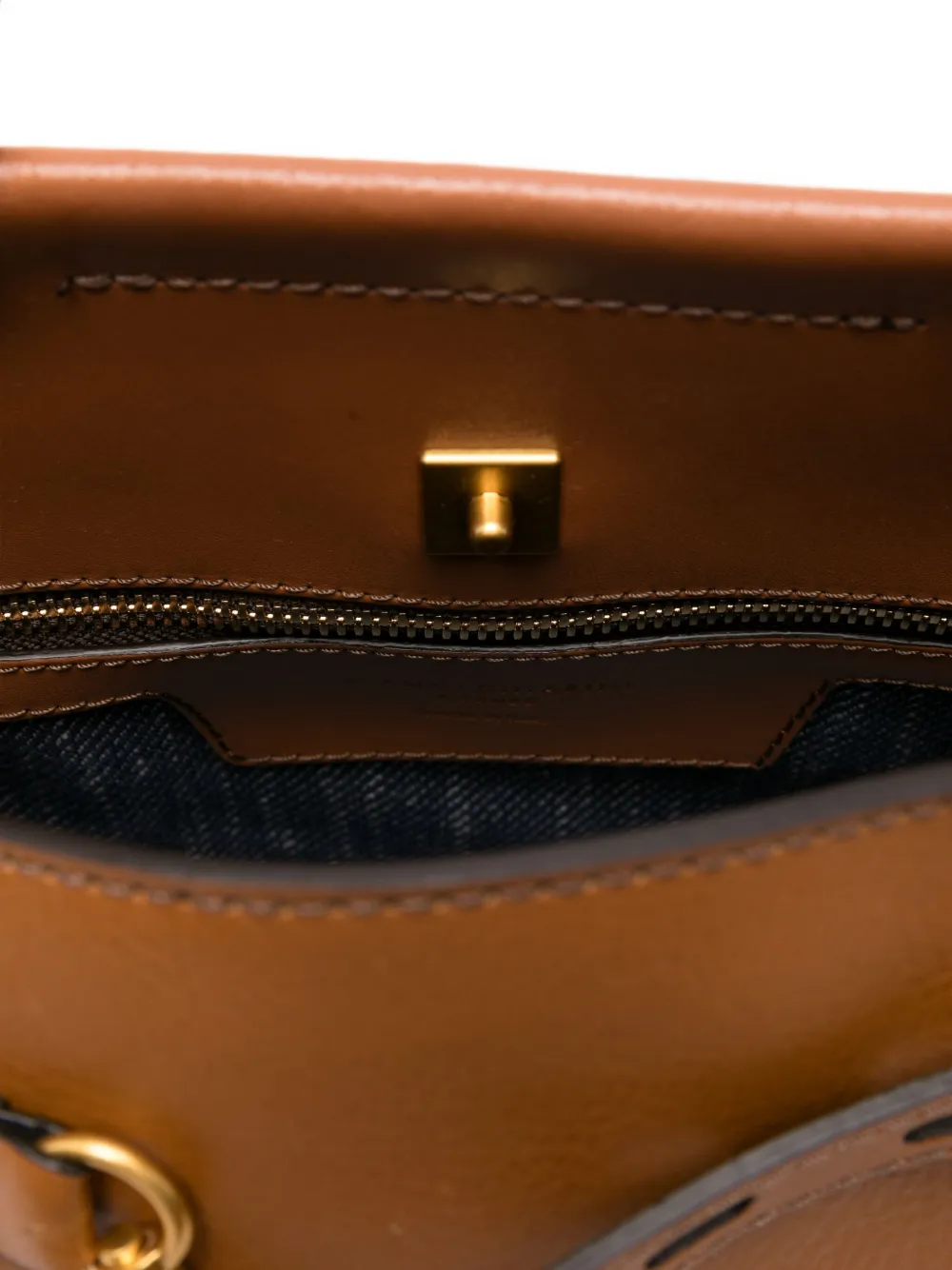GIANNI CHIARINI Tilda leren shopper Bruin
