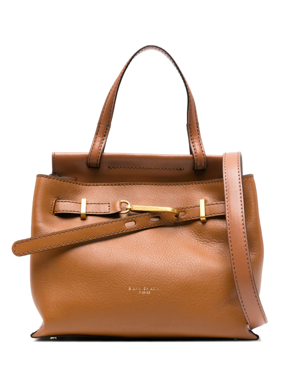 GIANNI CHIARINI Tilda leren shopper Bruin