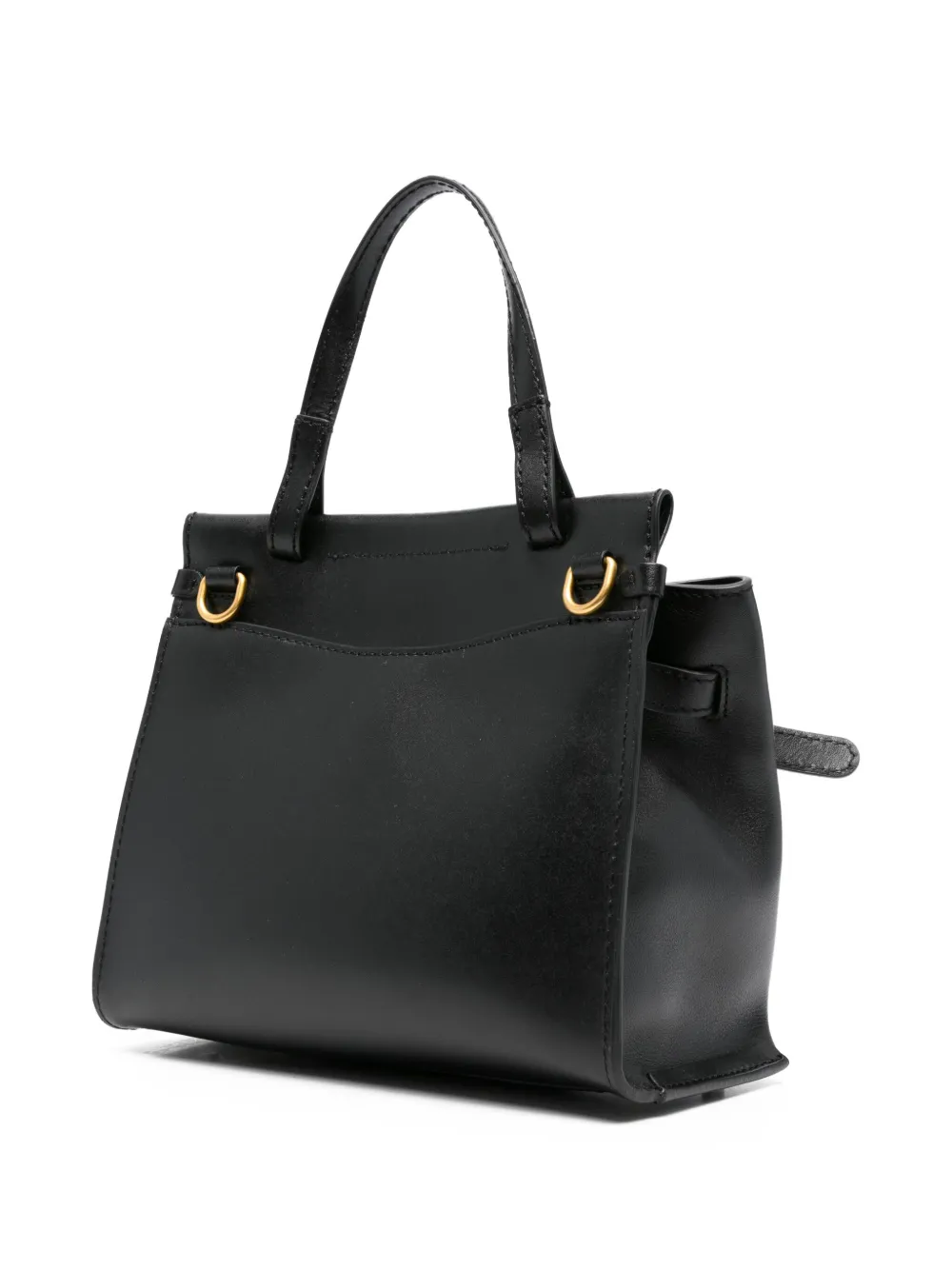 GIANNI CHIARINI Tilda leren shopper met haaksluiting Zwart