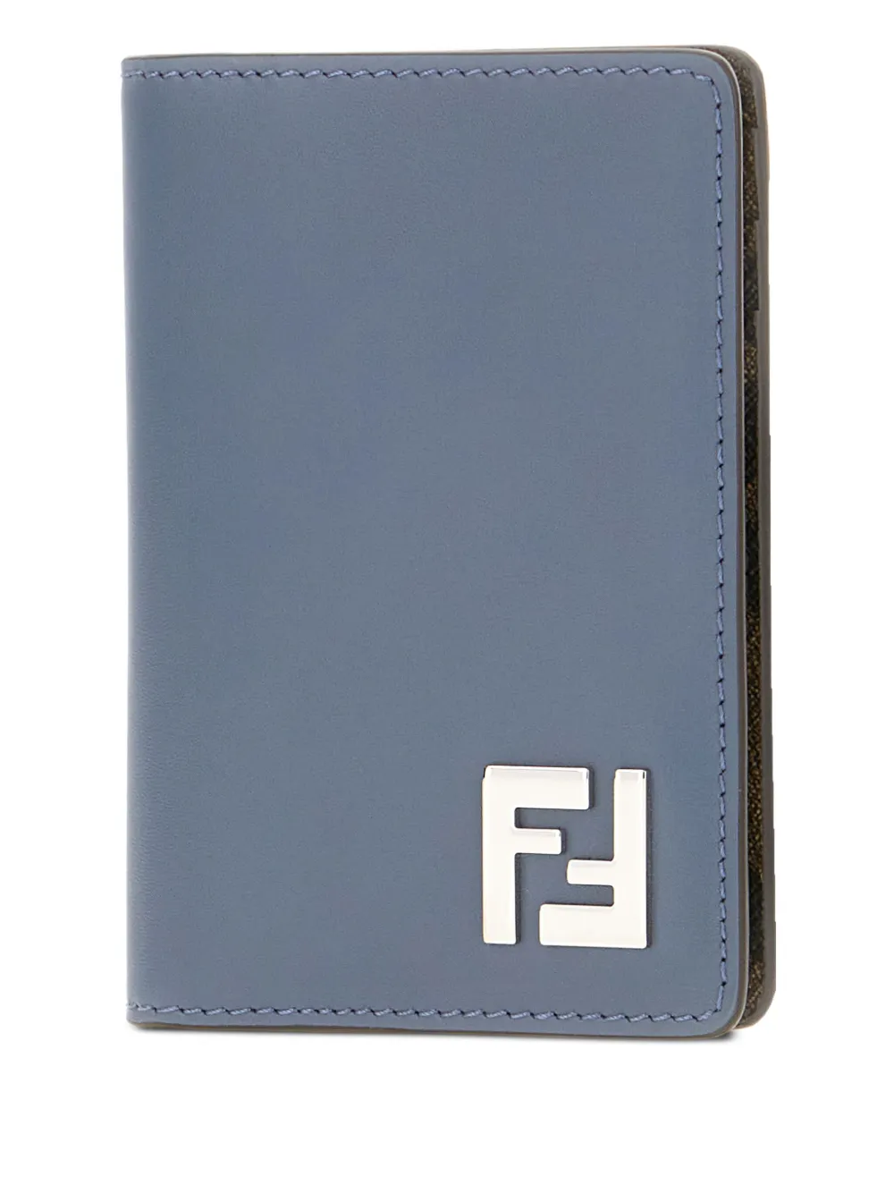  Fendi Tarjetero Con Placa Del Logo - Azul 