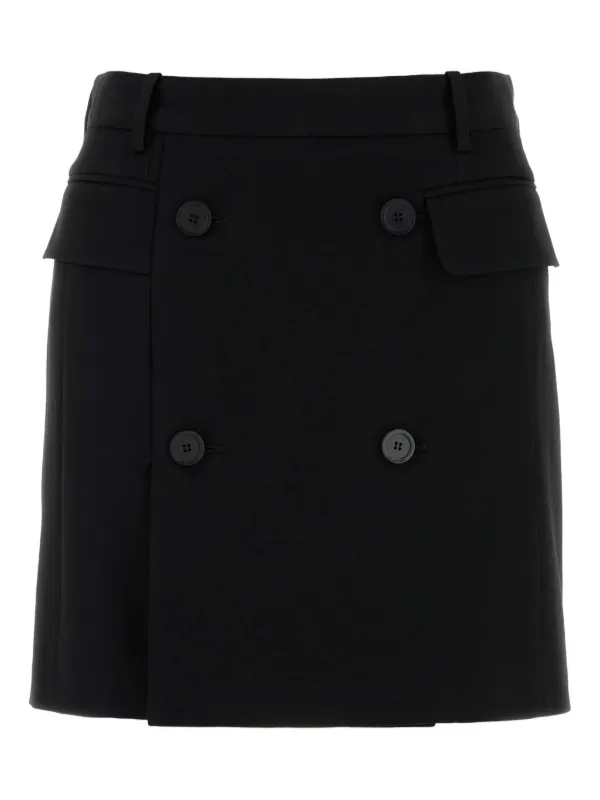 Balenciaga Decorative-buttons Mini Skirt in Black