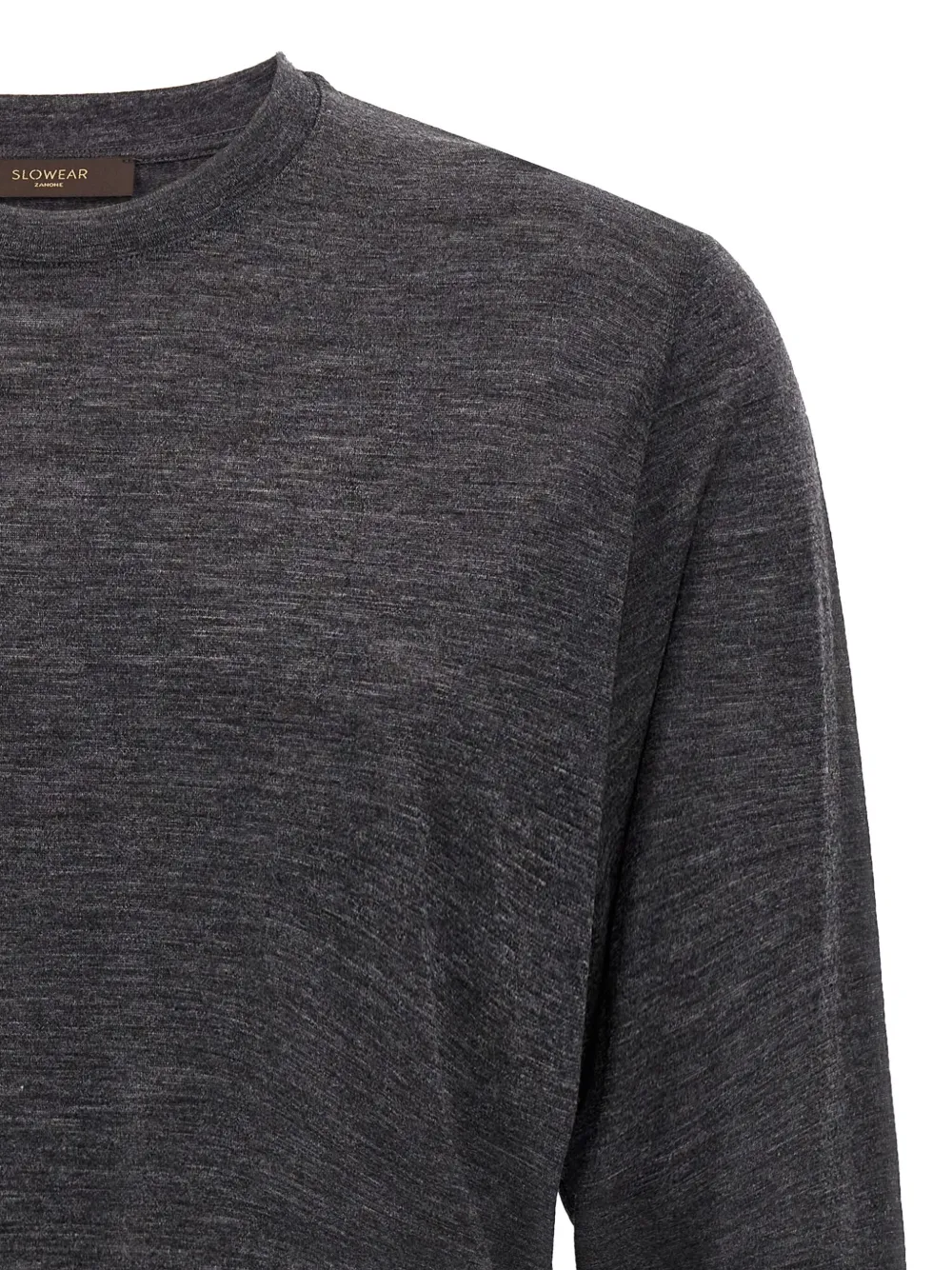 Zanone crew-neck long-sleeves T-shirt Grijs