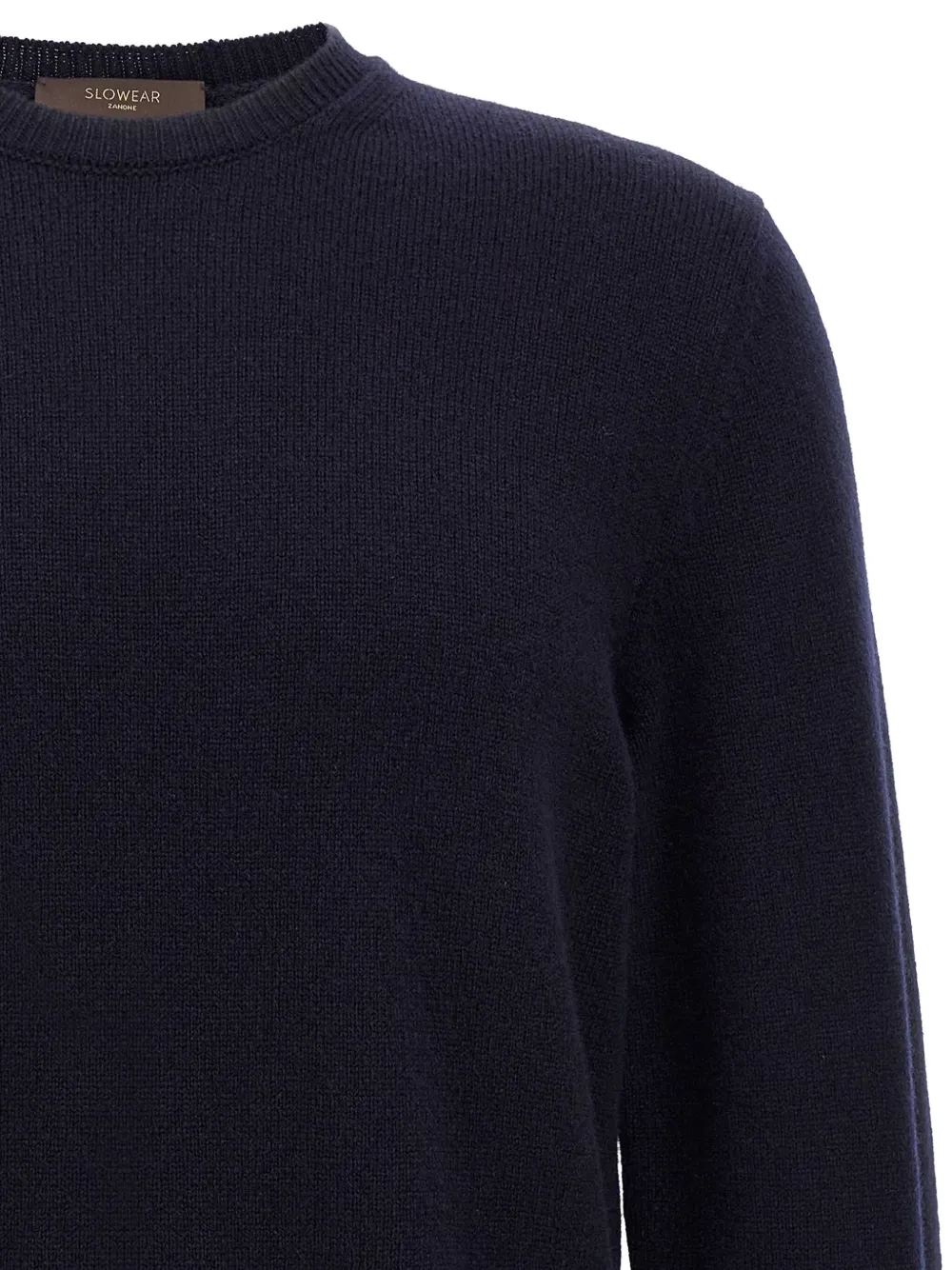 Zanone Wollen trui met ronde hals Blauw