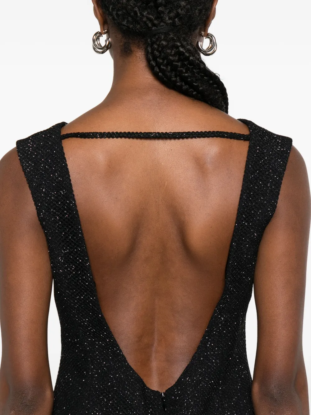 Maje Mouwloze jurk met A-lijn Zwart