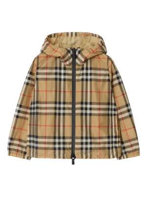 BURBERRY キッズ ストライプ ジャケット Burberry Kids Jaqueta Matelassê Com Padronagem Vintage Check