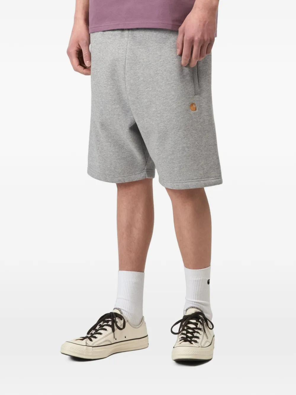 Carhartt WIP Chase trainingsshorts met zakdetail Grijs
