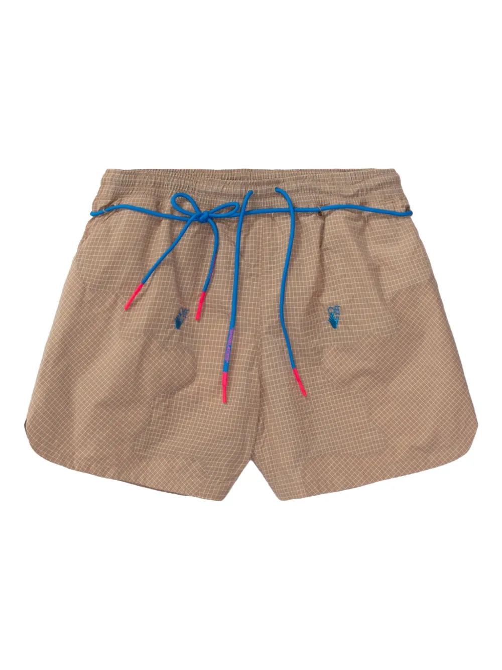 Nike x Off-white grid-pattern shorts Beige
