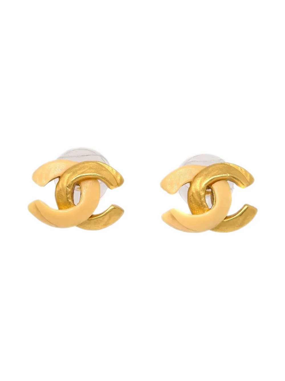 CHANEL Pre-Owned 2000 ココマーク イヤリング - ゴールドトーン CHANEL Pre-Owned 2000 ココマーク イヤリング - ゴールドトーン