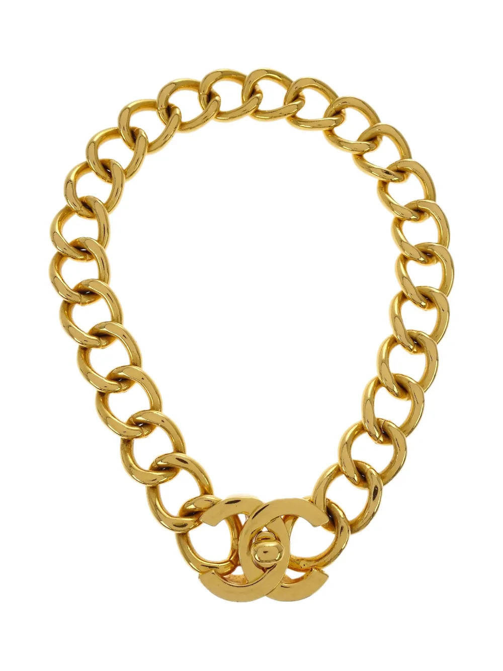 CHANEL Pre-Owned 1996 チェーンペンダント ネックレス - ゴールドトーン CHANEL Pre-Owned 1996 チェーンペンダント ネックレス - ゴールドトーン