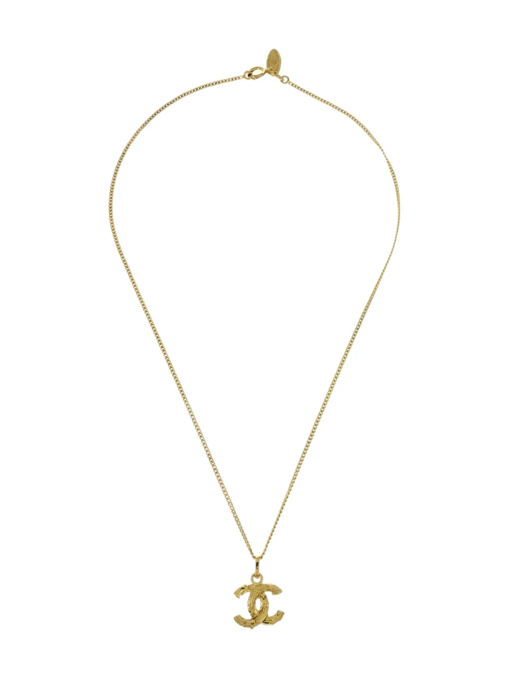 CHANEL Pre-Owned 1990-2000s CC-pendant chain necklace | Gold | Image 1