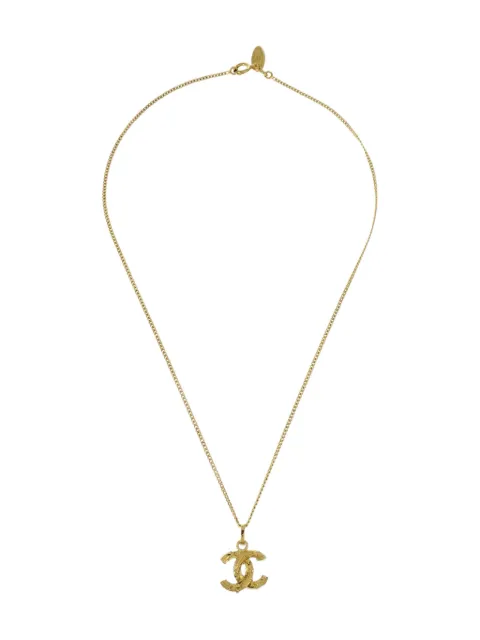 CHANEL Pre-Owned 1990-2000s CC-pendant chain necklace